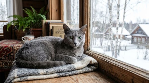 L'histoire et l'origine du chat russe bleu